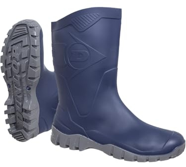 Dunlop Dane Knee-high Waterproof Wellies, PVC | Wellington boots for men and women, wide fit, Easy to pull on, Ideal for gardening, rainy days and fishing
