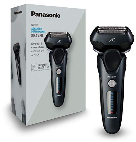 Panasonic ES-LT68-K803 - Rasoio elettrico da uomo, con testina a 3 vie con motore lineare, lama lunga inclusa, colore: Nero