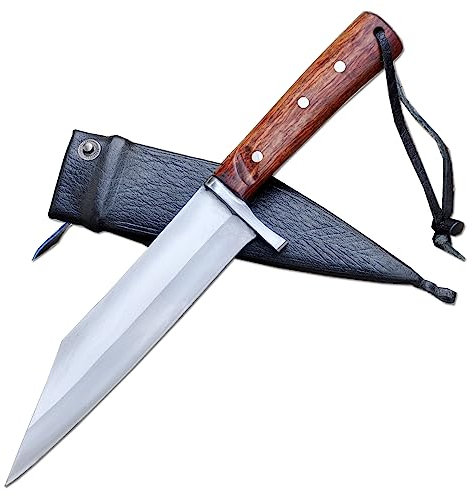 THE NEPAL 20 cm lange Klinge, handgeschmiedetes Seax-Messer – traditionelles Seax-Messer – Jagd- und Campingmesser – geschärft und sofort einsatzbereit
