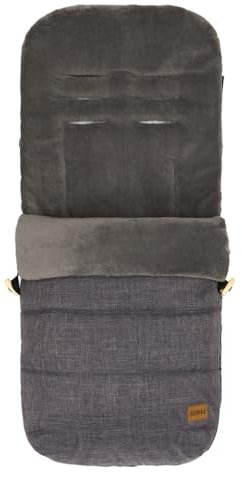 Fillikid, Fleece-FuÃŸsack Lanin für Buggy, Sport- und Kinderwagen, Grau Melange