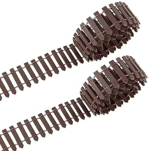 2 Pezzi Recinzione da Giardino in Miniatura,Recinzione Piccolo Recinzione in Miniatura, Usato per Legno Micro Paesaggio Terrario Ornamento Recinto per Aiuol, Orti o Sentieri