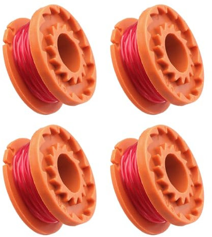 JINSIHU 4Pcs Strimmer SpoolLine for W-orx, Mc-Gregor Lawn Mower Strimmer Spool Strimmer Wire Grass Trimmers Edger String Spool Replacement for Wg150 Wg151 WG155 WG163 MET3525 WA0010 3m/1.65mm Line