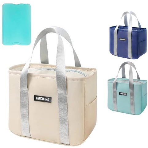 OnlyPRIME Bolsa Termica Porta Alimentos con Placa de Hielo, Nevera Portatil, Lunch Box Impermeable, Isotrérmica y Hermetica, Porta Fiambrera para Almuerzo, Trabajo, Colegio, Picnic o Cumpleaños