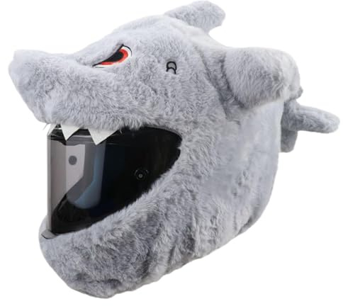Funda protectora de felpa para casco de moto, funda para casco de moto, cubierta para casco de moto, funda divertida para casco de moto, forma de dibujos animados, cubierta completa