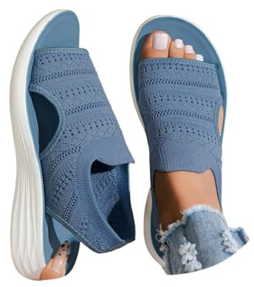 ticticlily Sandali Ortopedici Donna Estive Comodi Eleganti Sportivi Scarpe Mesh Traspirante A Blu 40 EU