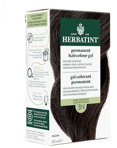 Herbatint 3N Dark Chestnut Permanent Herbal Hair Colour Gel 135ml, HERDARS79, braun