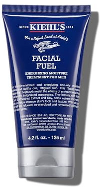 Kiehl's Facial Fuel Daily Energizing Moisture Treatment for Men, Invigorates Fatigued Skin, Hydrates & Revitalises with Chestnut Extract, Soy, Vitamin C & E, All Skin Types, 125Ml