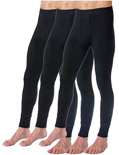 HERMKO 3540 herr långa kalsonger med gylf 3-pack (andra färger) ekologisk bomull