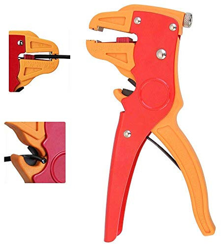 Perfetsell Automatischer Abisolierer und Schneider, verstellbar, isoliertes Kabel-Abisolierwerkzeug für Elektronik- und Automobil-Reparatur