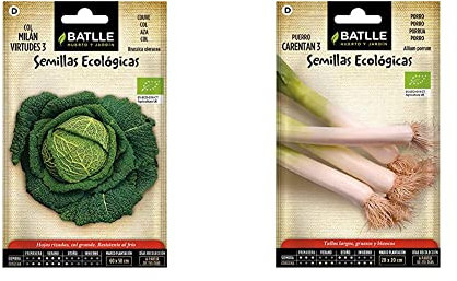 Semillas Batlle Col Virtudes ECO + Puerro Grueso de Carentan 3 ECO