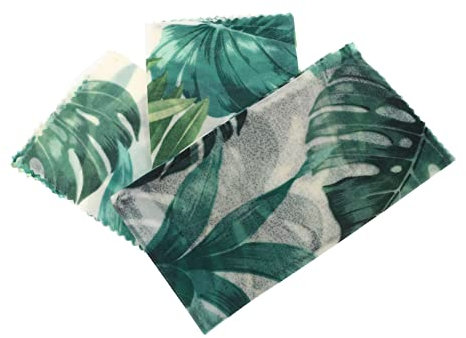 Beeswax Food Wraps Set 3 Pieces Beeswax Wraps Nature Beeswax Sheets Waterproof Oil-Proof Food Storage Baking