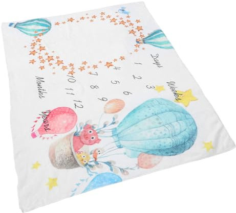 CIYODO Neugeborenen Decke Monatliche Meilenstein Foto Hintergrund Decke Hergestellt Aus Material Glatt Angenehm Anzufassen Luftdurchlässigkeit Waschbeständig