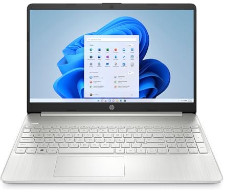HP 15s-fq5021na Laptop 39.6 cm (15.6) Full HD Intel Core i5 i5-1235U 8 GB DDR4-SDRAM 256 GB SSD Wi-Fi 5 (802.11ac) Windows 11 Home Silver- 8R554EA#ABU