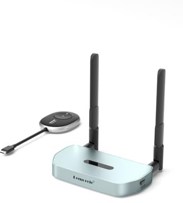 Émetteur Récepteur sans Fil USB C/HDMI Lemorele 8TX 1RX 1080P 60HZ 5G/2.4G (50m) Diffusion Vidéo Depuis PC/Mac/Chromebook vers TV HD Usage Pro & Domestique