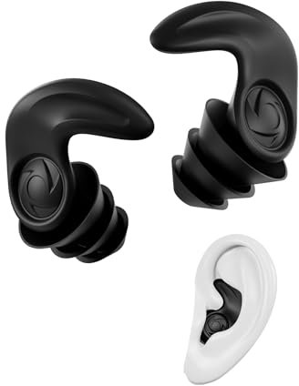 Ohrstöpsel zum schlafen, blockieren Schnarchen & Lärm, ohrstöpsel schwimmen rutschfester Sitz auch beim Seitenschlafen, Schwimmen & Laufen, ideal für Reisen, Arbeit & Sport Schwarz