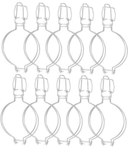 BAZEITFLOW 10 Piezas Abrazaderas de Alambre para Tarros de Vidrio de Cierres Inoxidable Reutilizables para Sellado Seguro Cocina y Restaurante