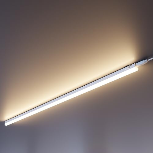 ledscom.de LED-underskåpsbelysning RIGEL, stickpropp, 113cm, 14,5 W, 1670lm, varmvit