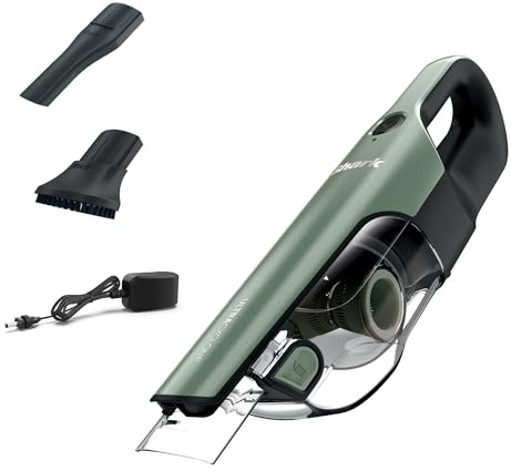 Shark Handheld Cordless Vacuum Cleaner with Crevice Tool and Scrubbing Brush, 65W, 0.45 liters, 10 Minute Run-Time, Washable Filter, Teal, CH901UK