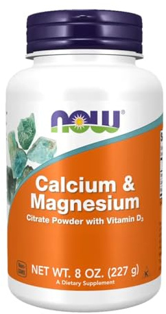 NOW Foods Calcium & Magnesium, Citrate Powder with Vitamin D3-227g
