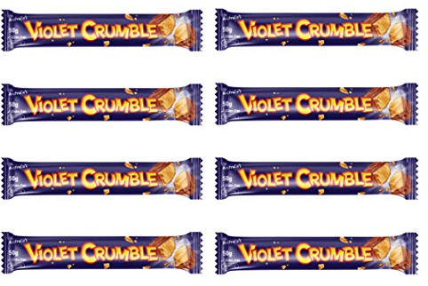 Violet Crumble Shattering Chocolate Coated Honeycomb, 8 Count