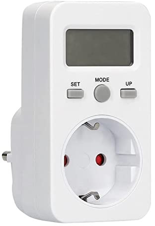 Luckxing Energiekostenmessgerät, Stromkostenmessgerät Leistung Energiekosten-Messgerät Mitmessgerät LCD Bildschirm, Überlastsicherung Strommessgerät Steckdose Watt Messgerät Steckdose