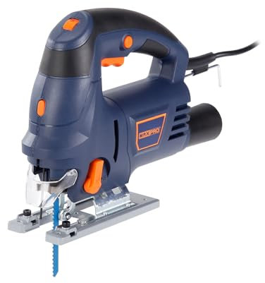 MAXPRO scie sauteuse 800W avec Variable, 800-3200SPM, Changement de Lame sans Outil, Coupe en Biseau à±45°, 4 Réglages Orbitaux, Règle Graduée