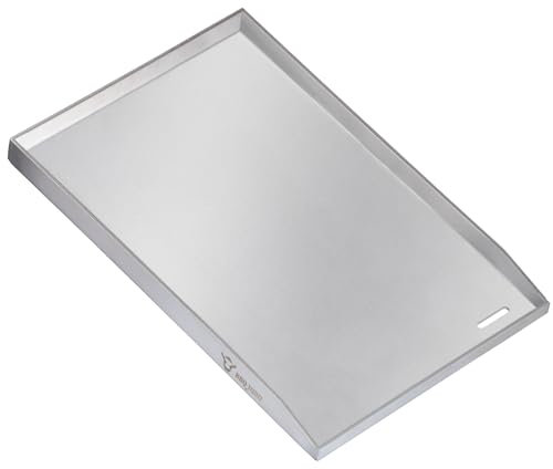 BBQ-Toro Plaque de cuisson en acier inoxydable - 30 x 45 cm - Rectangulaire, universelle et massive - Pour charbon de bois et gaz - Accessoires de barbecue