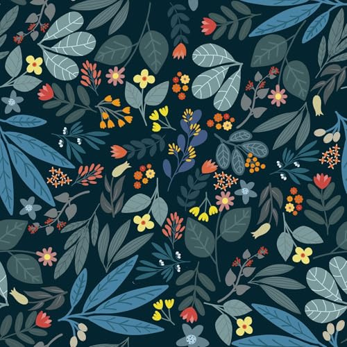 Yullpaper Papier Peint Fleuri/Jungle Coloré Rouleau Adhésif Decoratif pour Meuble Papier Peint Adhesif Mural Salon Chambre Revetement Adhesif Meuble Vinyle Adhésif Floral Feuillage 44,5 x 300cm
