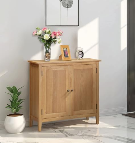 Hallowood Furniture Aston Large Shoe Storage Cupboard, 2-Door Shoe Cabinet