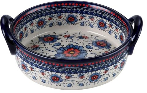 Lasagneform Stor djup, Lasagneform stor djup, bakformar for ugn, små grytformar 21x18,5x7 cm, 950 ml keramisk ugnsform, rund bakplåt, stekform-krysantemum(Blue Sorrel)