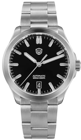 watchdives WD0005 WD0005B Dykarklockor för herrar, NH35-urverk automatisk klocka, 100M vattentät armbandsur i safirglas, Armband