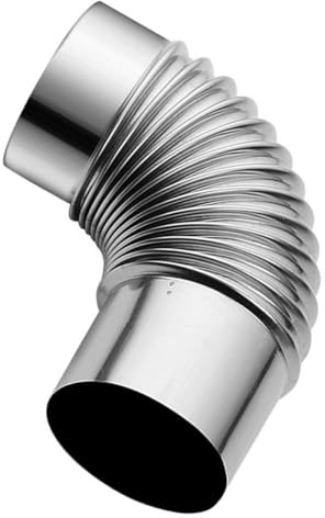 Elbow Stove Pipe, Stove Flue Pipe Elbow 90° Chimney Exhaust, Galvanization Adapter Tube Heat Resistant 1pc(180mm)