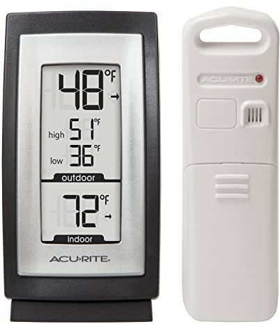 AcuRite 00831A2 Digital Thermometer with Indoor / Outdoor Temperature,Black
