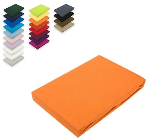 EXKLUSIV HEIMTEXTIL Jersey Spannbettlaken 90-100 x 200 cm Terrakotta