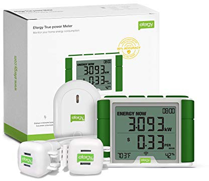 Efergy True Power Meter - Measures Voltage and Phase for Higher Accuracy No Wi-Fi Required.
