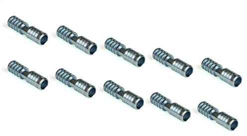 GedoTec Conector de muebles de metal, pasadores de conexión para mesas de marco y mesas extensibles, acero cromado claro, agujeros de perforación de 8 mm, 50 unidades, herrajes para muebles para