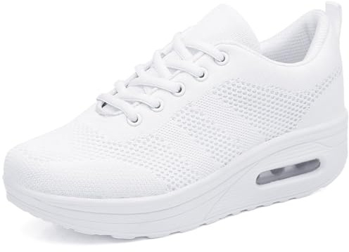 Femme Baskets Chaussures de Plateforme Running Sneakers Femme Casual Marcher Respirantes Compensées Confortable Fitness Chaussures, Couleur 2, 36 EU,Couleur 2,36 EU