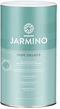 JARMINO Shape Collagen | Shake diététique pour maigrir | Seulement 200kcal | Sans gluten, sans lactose & sans soja | Substitut de repas Shake | 500g