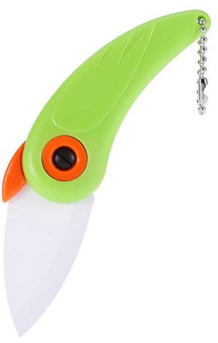 Joyzan Mini Couteau D'office Pliant En Céramique, Outil De Coupe De Précision De Lame De Cuisine Compacte Ultra Tranchante Pour éplucher le Fromage De Légumes De Fruits(vert)