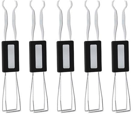 AYPOHU Extracteur de touches en acier pour clavier mécanique pour enlever la fixation du clavier - 5 outils de retrait de touches en métal