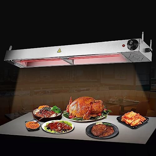 Lampada di Calore Professionale per Cibo, Luce più Calda a infrarossi in Acciaio Inossidabile, Ideale per Mantenere la Pizza, Patatine Fritte, Pollo Fritto Caldo