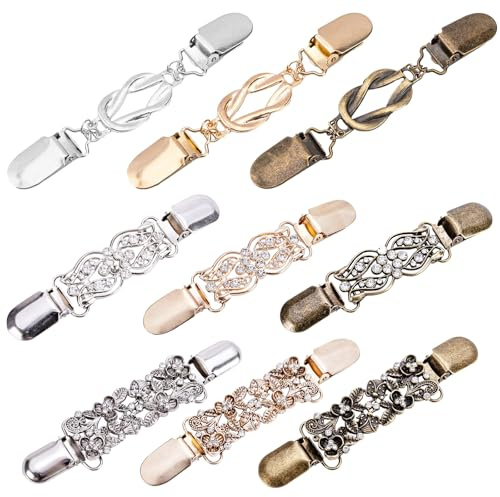 JSTHHTT 9 Piezas Cardigan Clips Vintage, Clips de SuéTer, Clip para Cárdigan, Clip de Suéter Vintage, Sweater Clips, para Cárdigan para Vestidos de Mujer, Bufanda, Chaqueta, Blusa