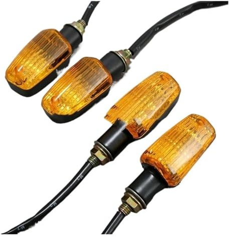 Luz Indicadora De Señal De Giro Universal para Motocicleta Luz Ámbar Giratoria Luces Intermitentes para Motocicleta 4 Piezas/Juego 12 V Intermitentes Moto