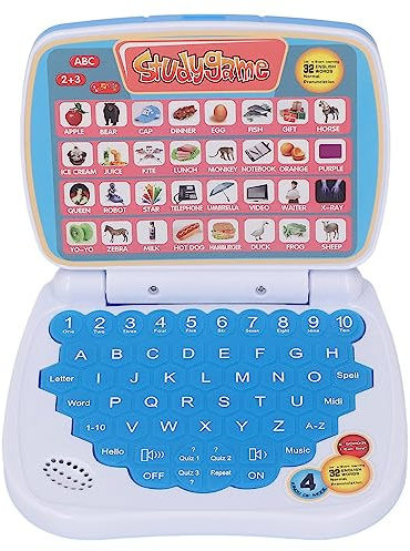 TOPINCN Computadora Portátil de Aprendizaje para Niños, Juguete de Computadora Educativo Preescolar, Juguete de Aprendizaje Interactivo para Niños, Computadora Portátil Educativa para