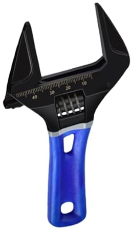 Ihdjasg Llave ajustable,Herramientas manuales de boca ancha de mango corto - Llave de tubo de mango corto,Para baño oficina sanitaria fregadero construcción acoplamientos hogar apartamento dispositivo