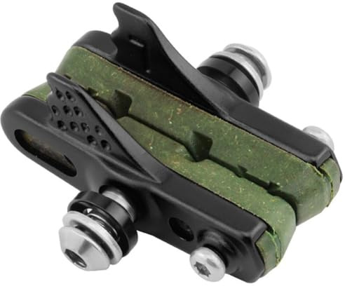 QOXEZY för cykel kolfiber fälgbromsbelägg 6061 aluminiumlegering C-klämma bromsblock, slitstark och värmeavledning för kol och aluminiumfälgar, svart/röd/grön/brun