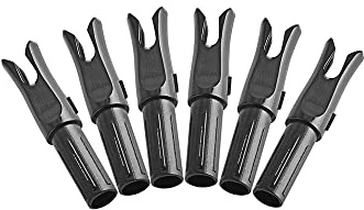 PYMUST 50pcs Freccia Nocks Interno per ID6,2mm Fibra di Vetro Carbonio Albero Tiro con l'Arco Bersaglio Caccia fai da te Accessori (Nero)