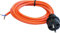 as - Schwabe PUR Baustellen-Anschlussleitung 5 m – Robuste Leitung 230 V, 16 A mit Polyurethan-Außenmantel H07BQ-F 2x1,5 - Konturenstecker, Ende 30 mm abgemantelt, Orange – IP44-70917