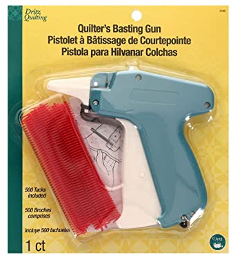 Dritz 3446 Quilter's Basting Gun with 500 Tacks Blue, 5 inches