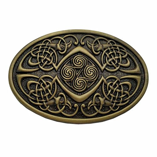 YONE Xwest Celtic Knot Oval Belt Buckle Bronze Gürtelschnallen